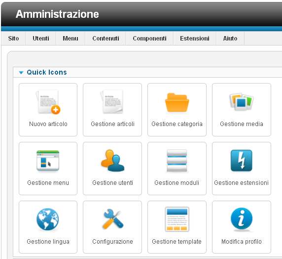 Pannello Amministrativo Joomla! 1.7